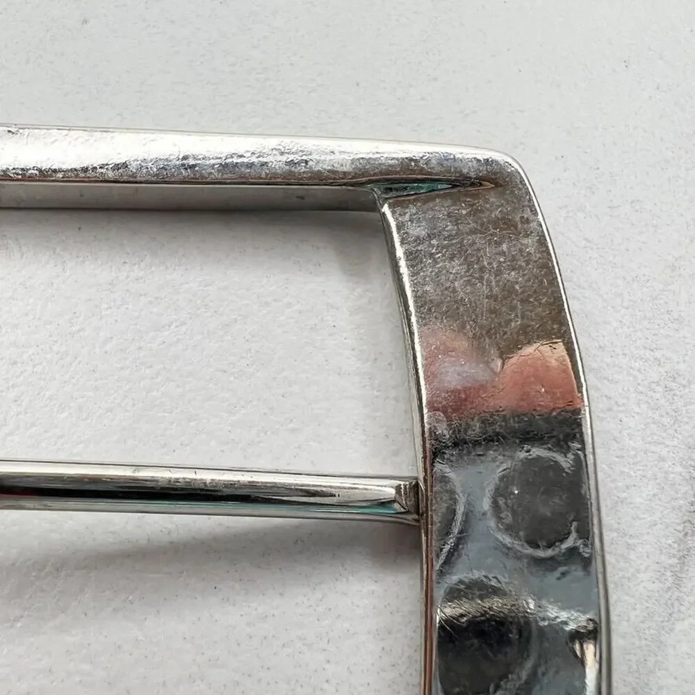 Silver Tone Simple Basic Belt Buckle